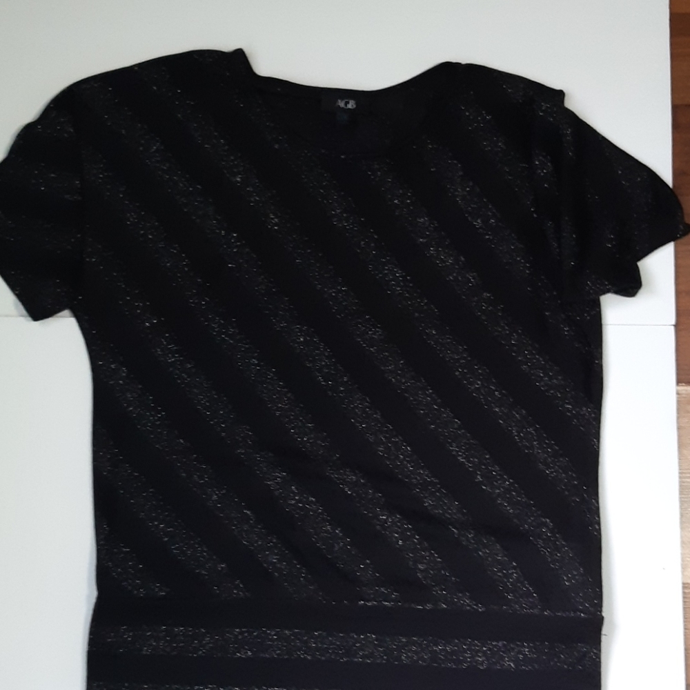 AGB black & silver top with banded bottom XL